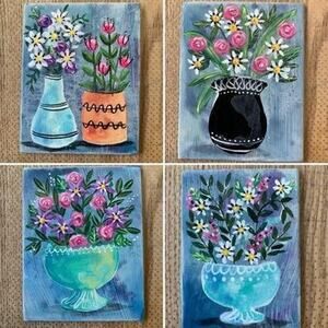 One of a Kind Little Flower Paintings to Order - Random Selection